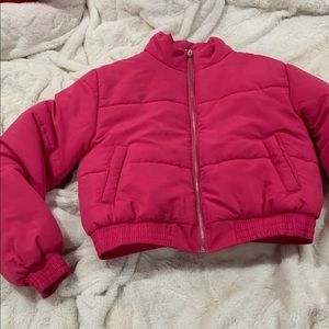 Hot Pink Puffer Jacket
